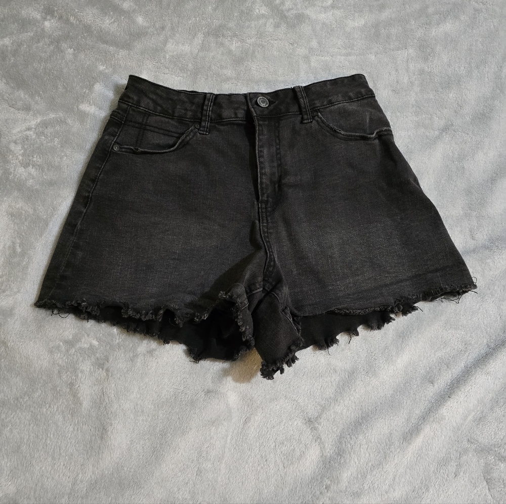 Sincerely Jules Womens Black Size 5/27 Fringe High Waist Booty Shorts